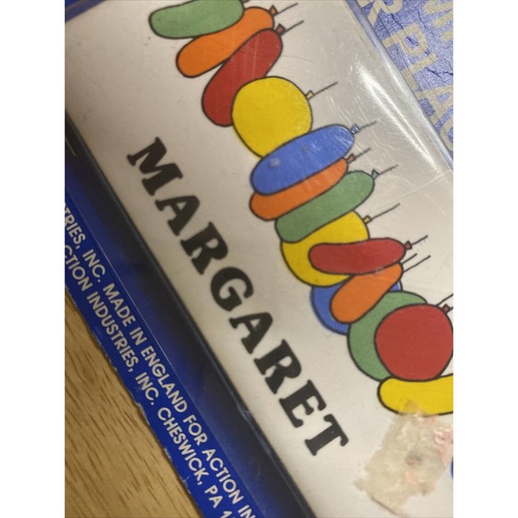 Vintage Retro Margaret With Balloons Dead Stock Ceramic Door Name Wall Sign New - Picture 2 of 12